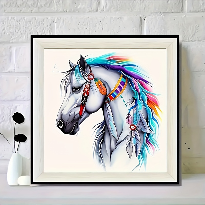 

Colorful Horses, Animals, Diamonds, Painting Tools For Adults, 5d Diy Diamond Art Tools For Beginners, Round Full Diamond For Painting And Decorating Walls At Home