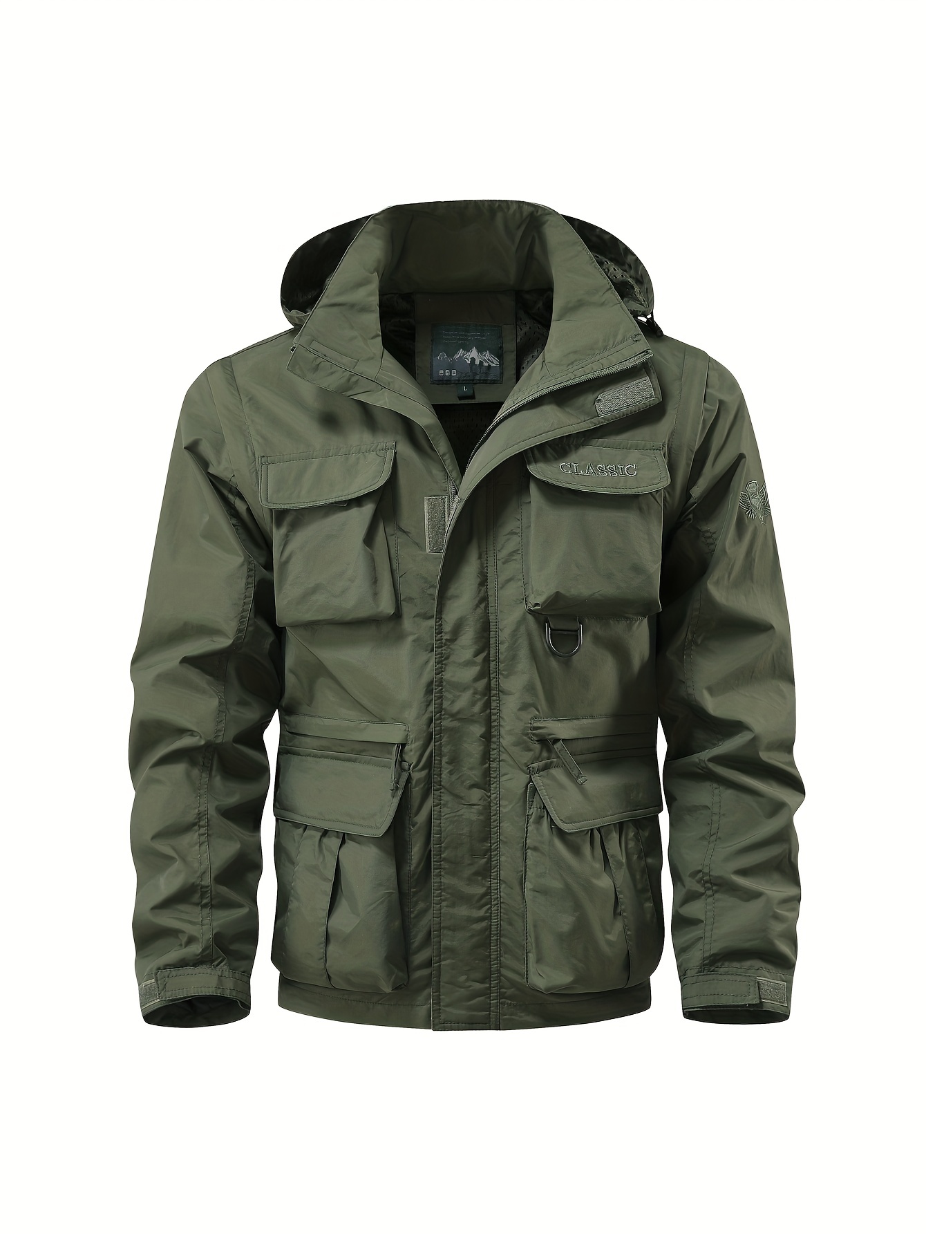 Detachable Windbreaker Hooded Jacket, Men's Casual Waterproof