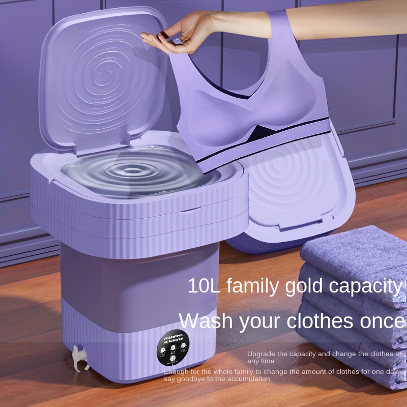 Mini lavadora de manivela, lavadora manual portátil de ropa y secadora de  centrifugado, deshidratación rápida, pequeña, compacta, para viajes, al  aire