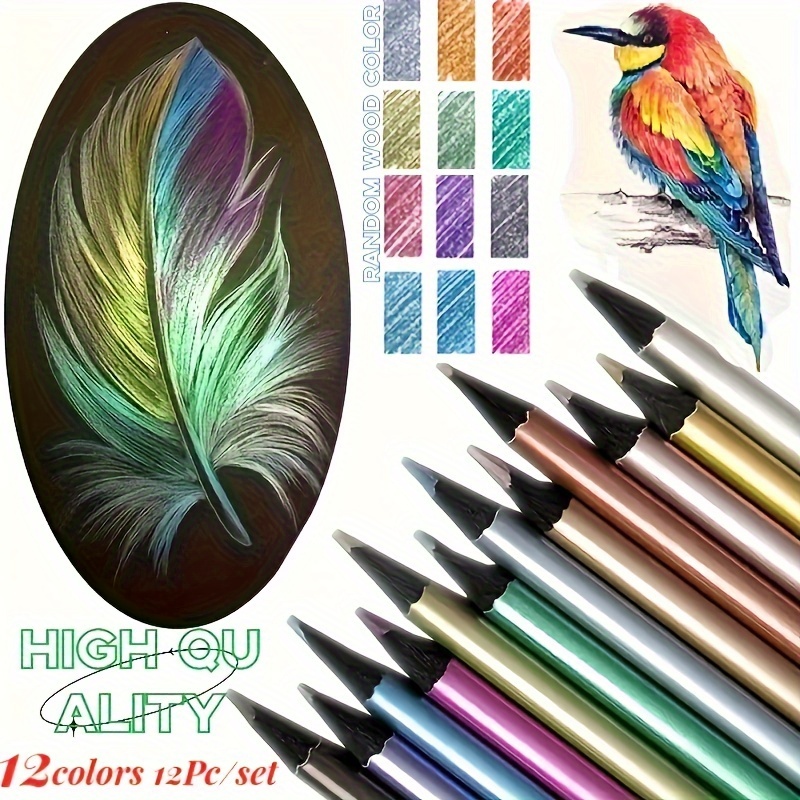 Crayons de couleurs métallisés