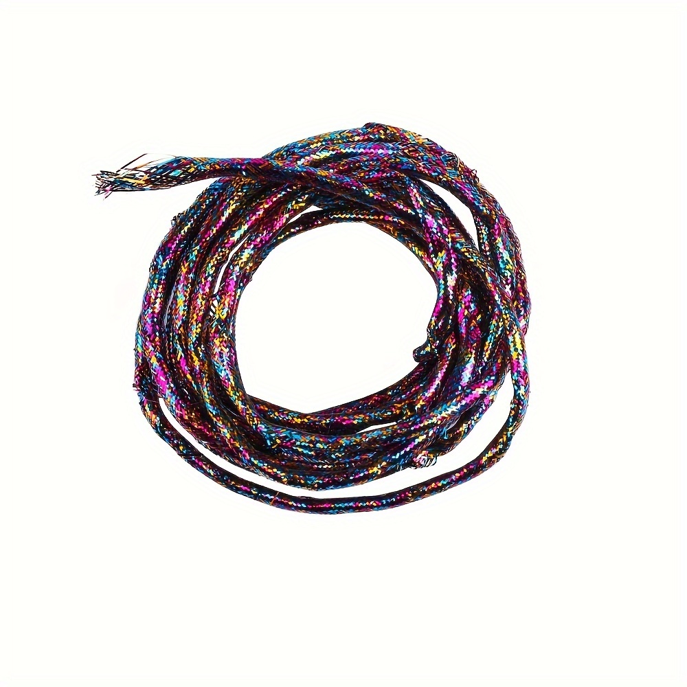 Holographic Mylar Hollow Cord Lures Body Braided Flash Tube - Temu