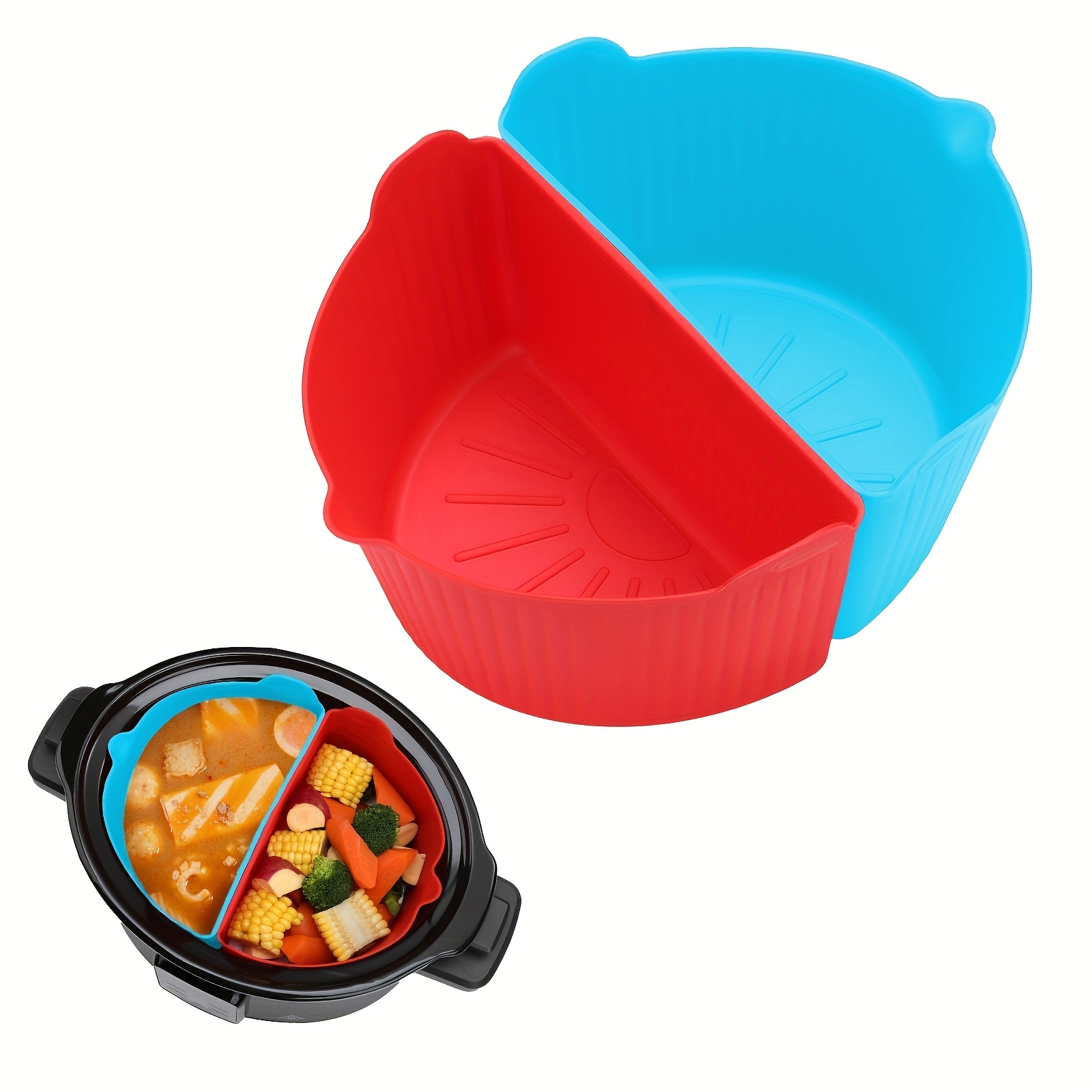 2 Pack Slow Cooker Liners Reusable Food Grade Silicone Cooking