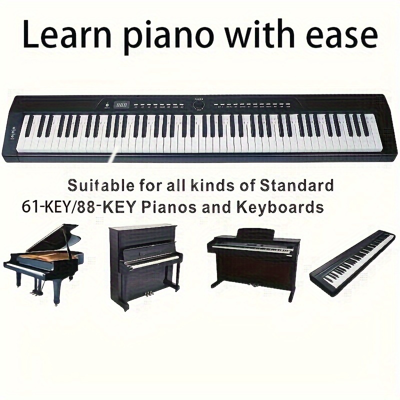 Silicone Piano Sticker Stickless Note Bar 61 Touches Piano