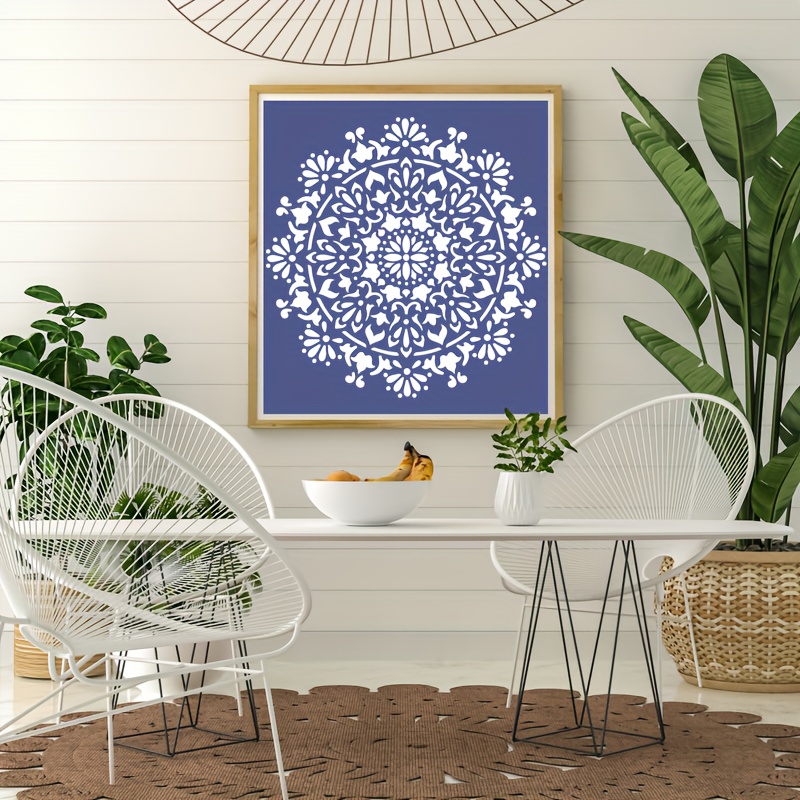 Large Mandala Stencils, Reusable Floral Design Mandala Painting