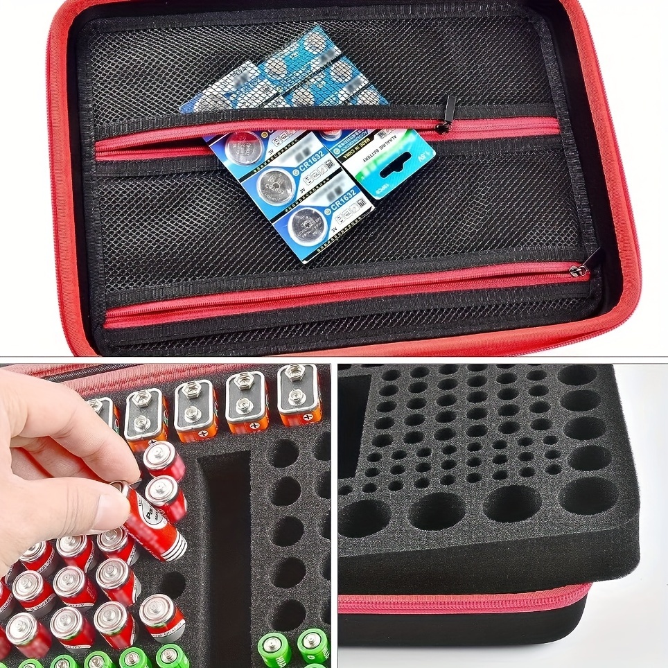 Battery Organizer Storage Case Batteries Holder Container Temu