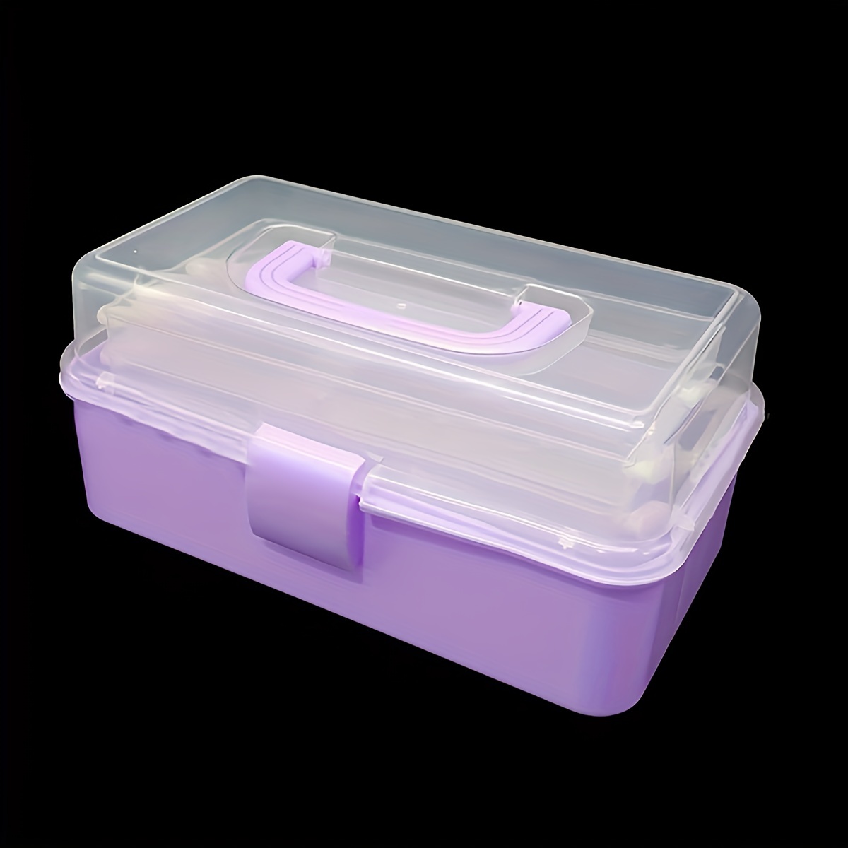 3-Layer Craft Storage Box, Purple