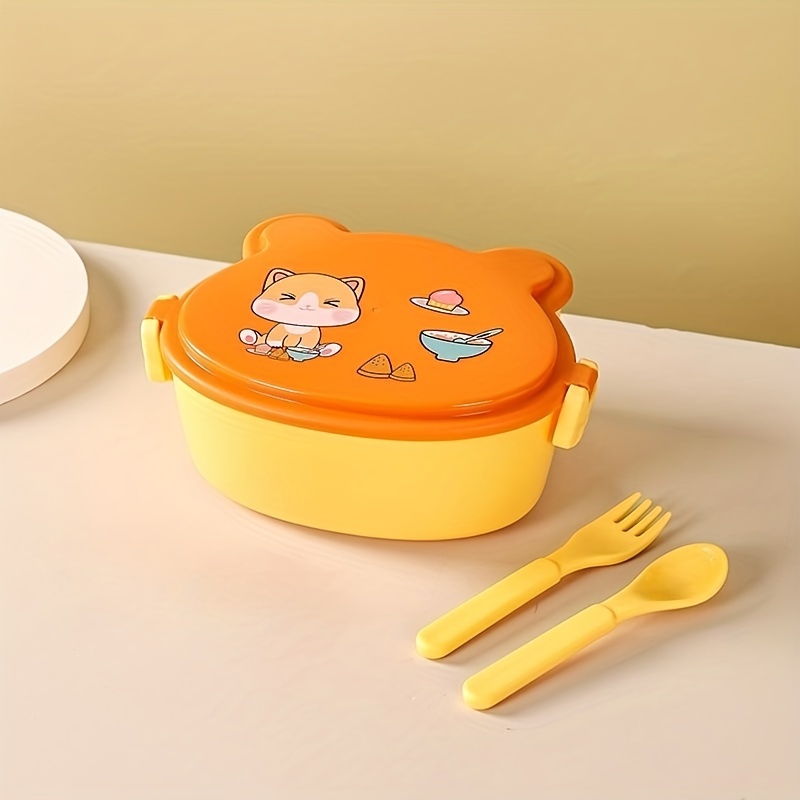 Bento Box Double Layer Children Snack Fruit Lunch Box Cartoon