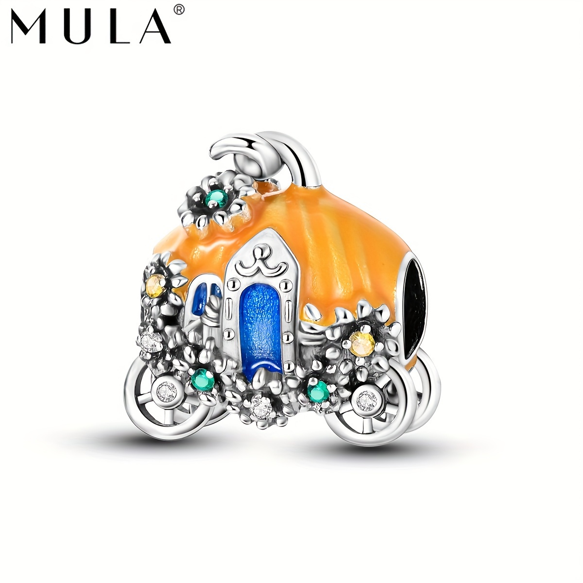 

Mula 925 Silver Plated Creative Yellow Enamel Fairy Tales Pumpkin Carriage Bead Charm Fit Original Bracelet Necklace Diy Jewellery Making Women Surprise Christmas Gift For Girl Friend