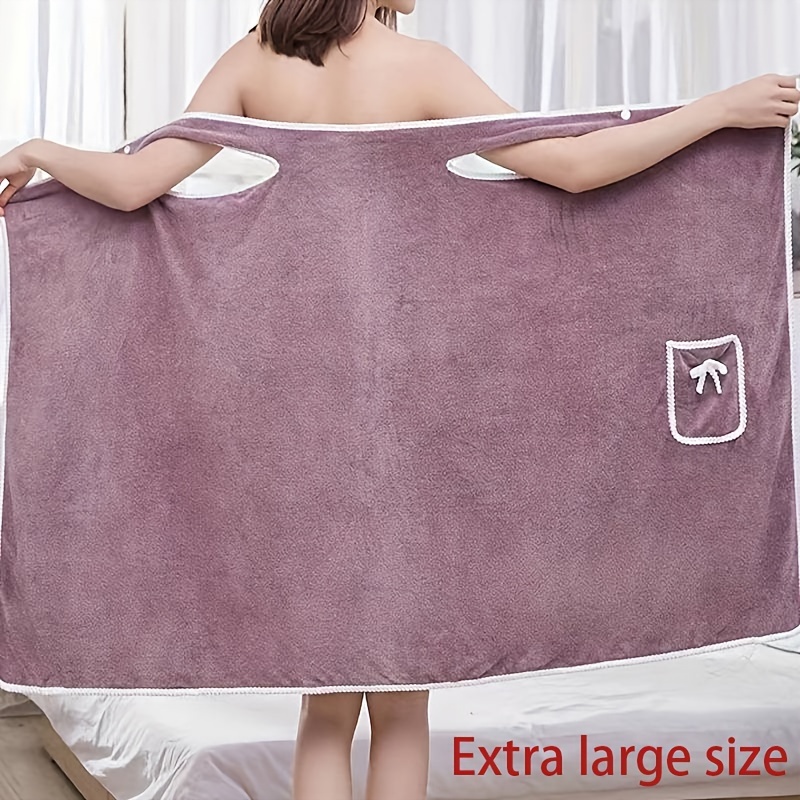 Women Bath Towel Soft Fabric Super Absorbent Lovely Belts Bath
