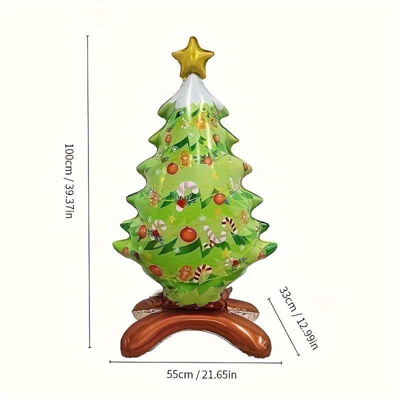 1set-9pcs Christmas Tree Stackable Aluminum Foil Balloons