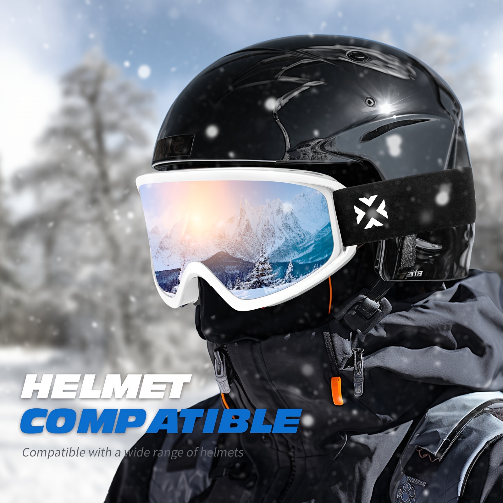 Gafas de esquí de nieve, gafas de snowboard para hombres, mujeres,  jóvenes,niños