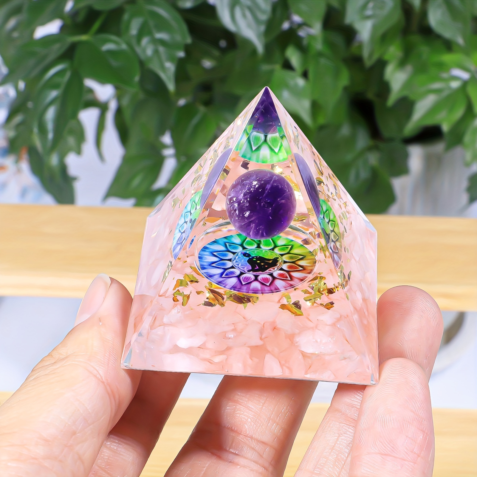 Natural Crystal Pyramid Quartz Healing Stone