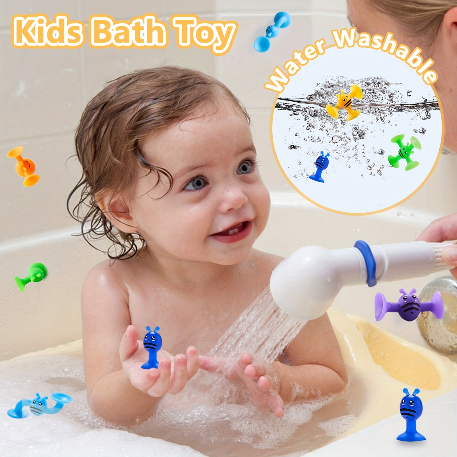 Bath Toys For Toddlers 1-3 Baby Bathtub Toys Duck Water Toys Toddler Bath  Toys For Kids Ages 4-8 Bathtub Shower Head With 3 Different Spraying Duck  Fo