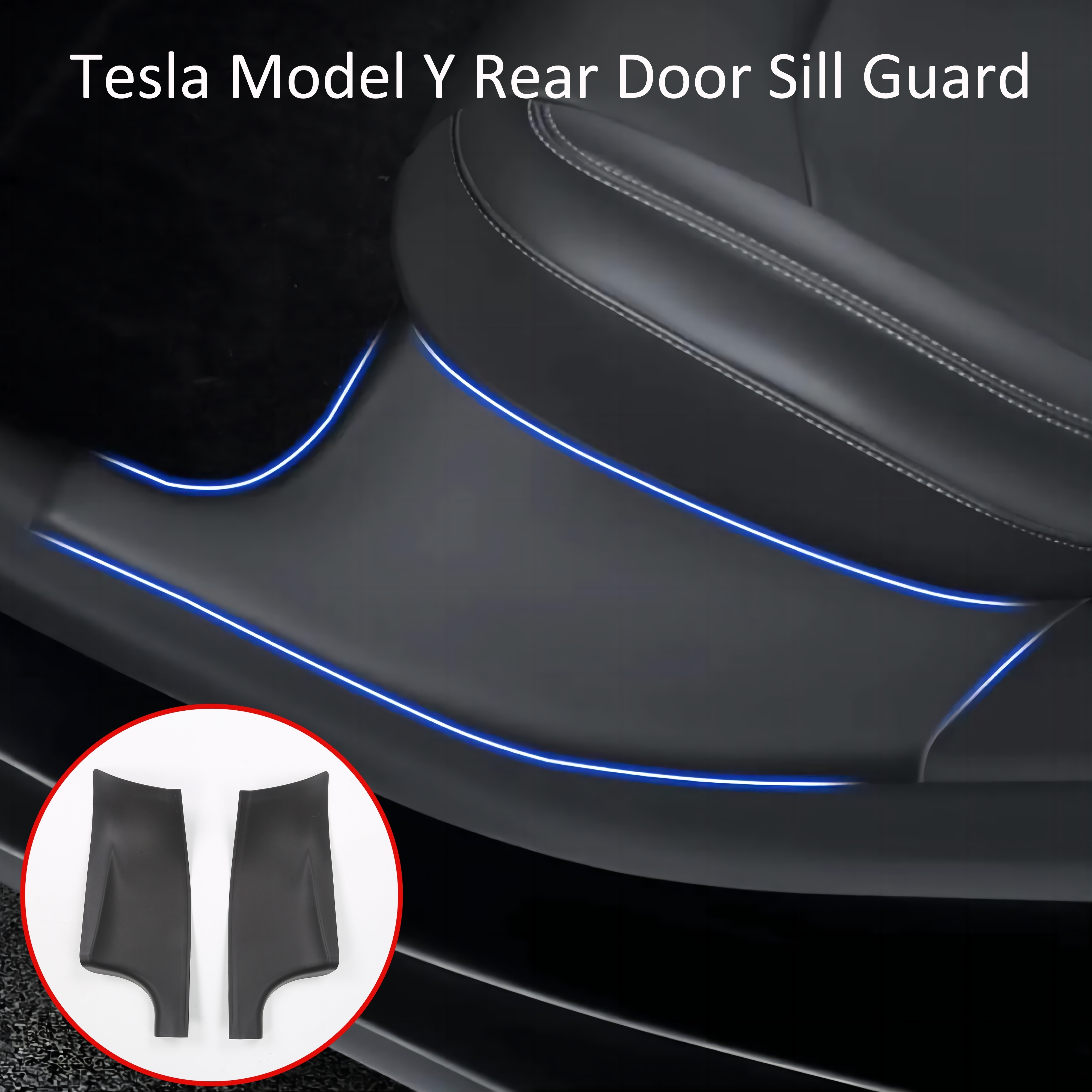 For Model Y Rear Door Sill Guard, Threshold Protector Cover Prevention Kick  Plate For Car Interior Modification Accessories - Temu Cyprus