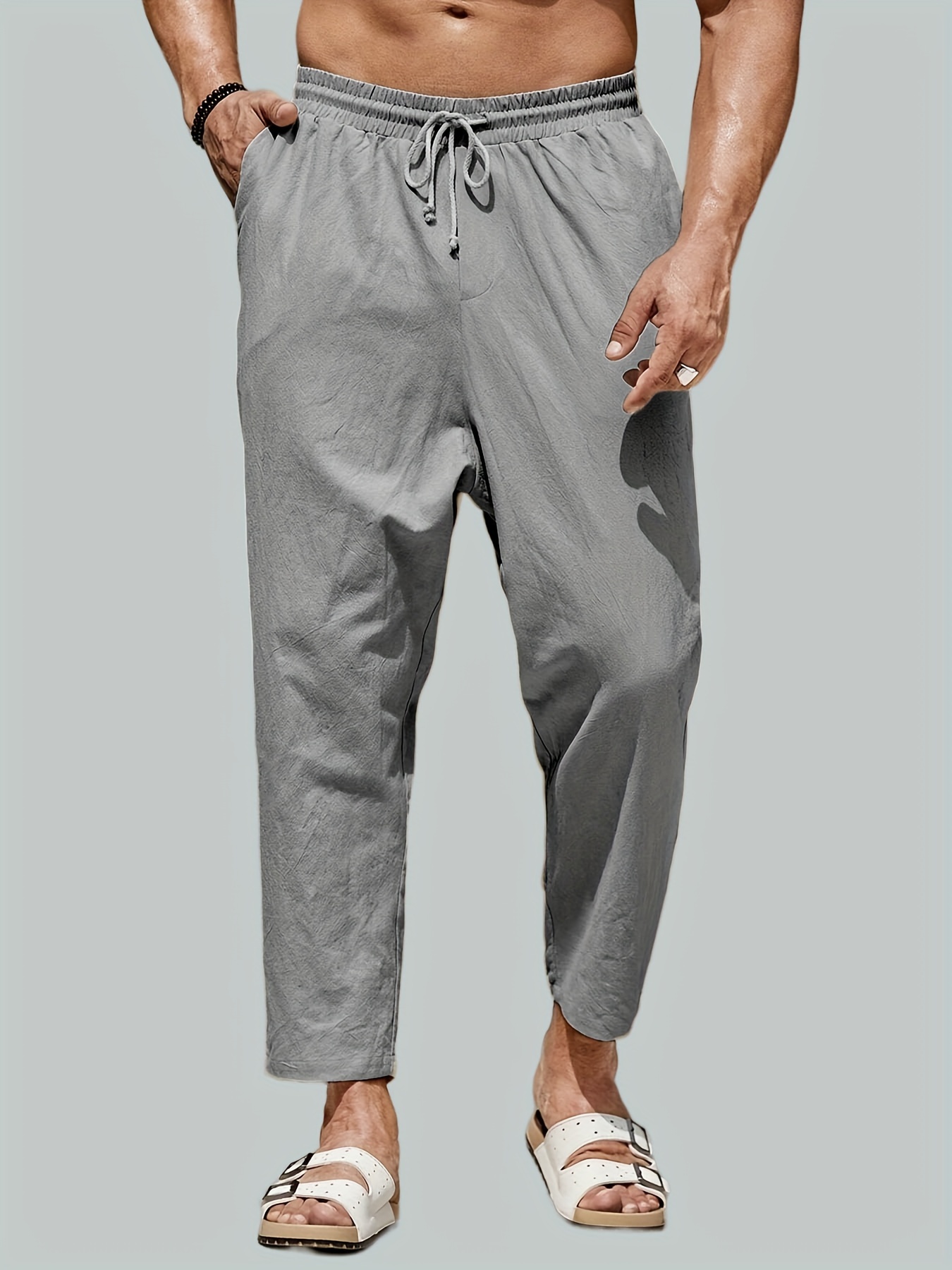 Talla Grande Pantalones Cortos con Bolsillos Pantalones Bombachos para  Hombres Estilo Genio para Yoga Holgados pantalón