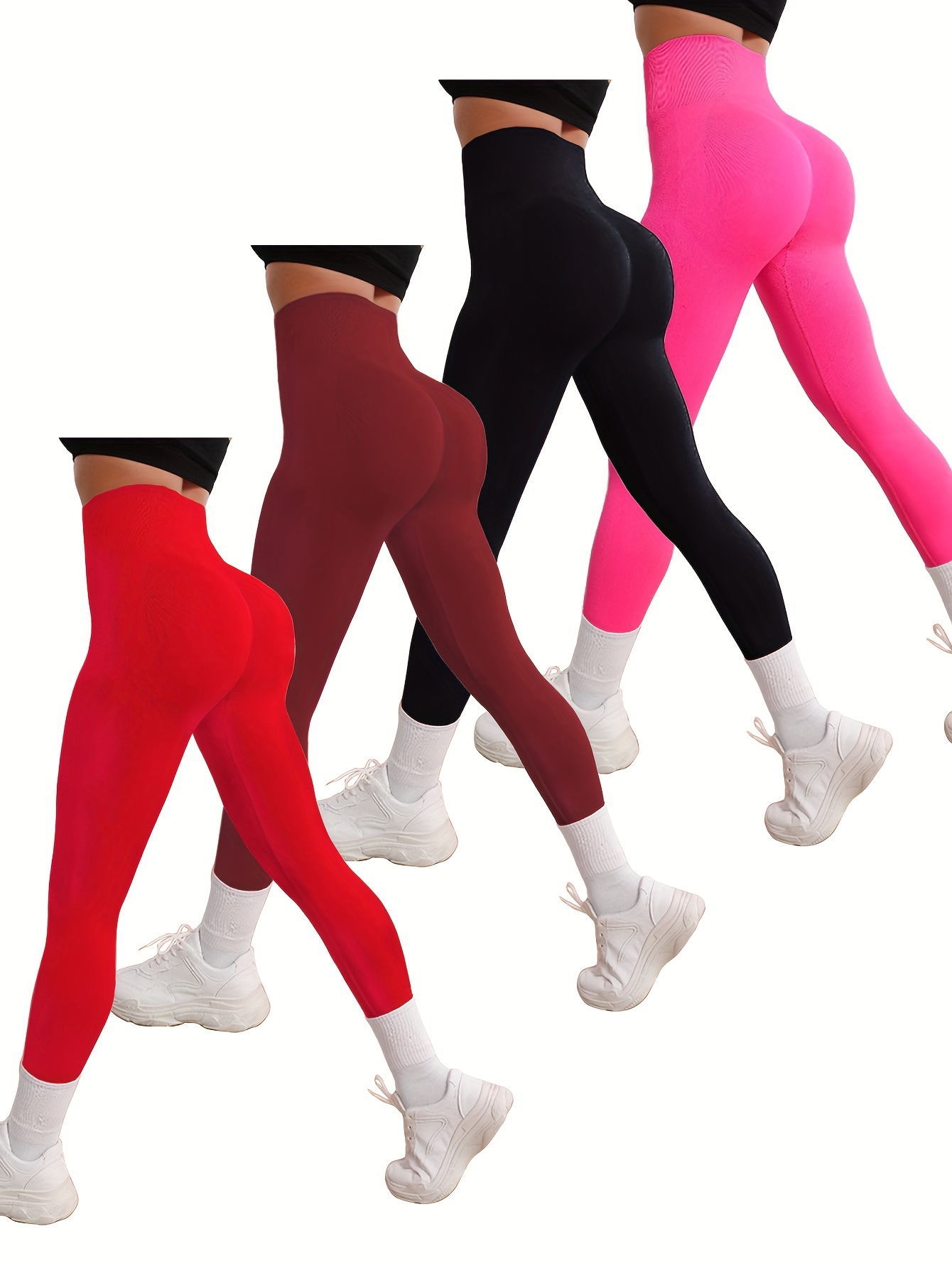 5pcs Pantalones Ajustados Deportivos Correr Hacer Yoga Color - Temu Chile