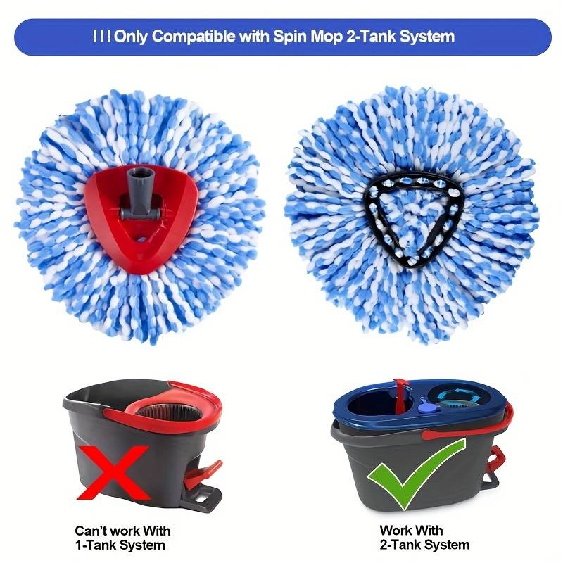 1pc mop household mop replacement heads spin mop microfiber spin mop refills multifunctional mop reusable spin mop for cleaning floor home supplies kitchen supplies room supplies details 3