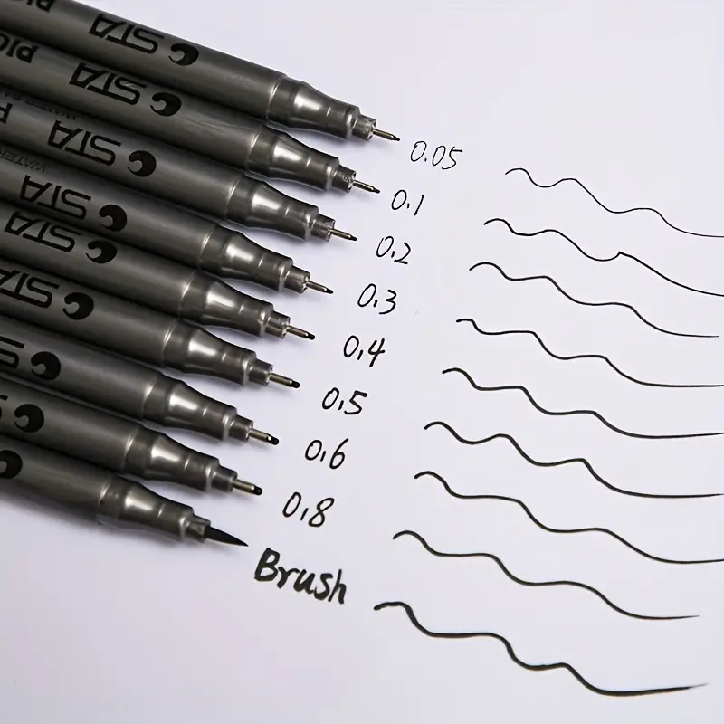 Pigment Liner Pigma Micron Ink Marker Pen 0.05 0.1 0.2 0.3 - Temu