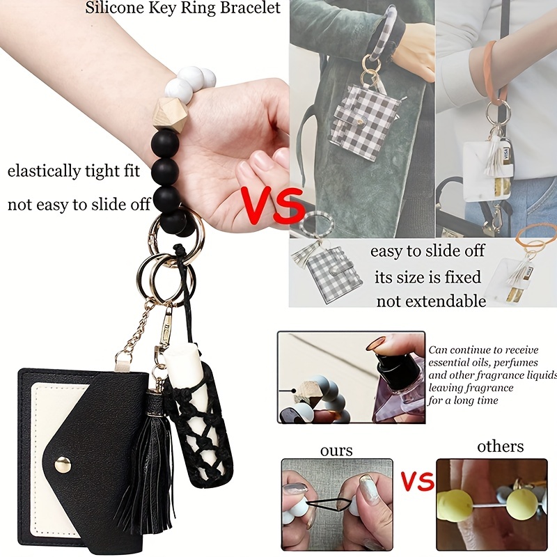 Wallet Wristlet Keychain / Key Ring Bangle