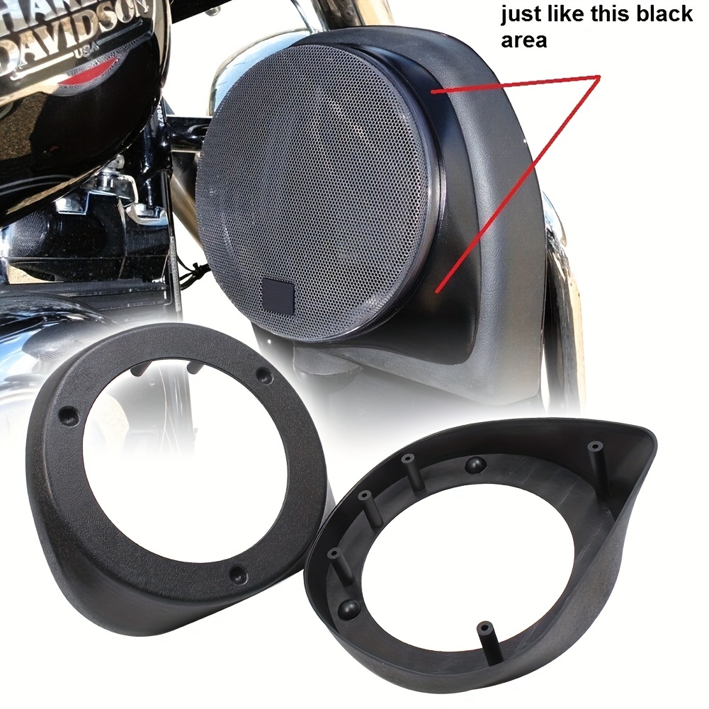 Motorcycle Black Vented Lower Fairing Speaker Pods Cover - Temu