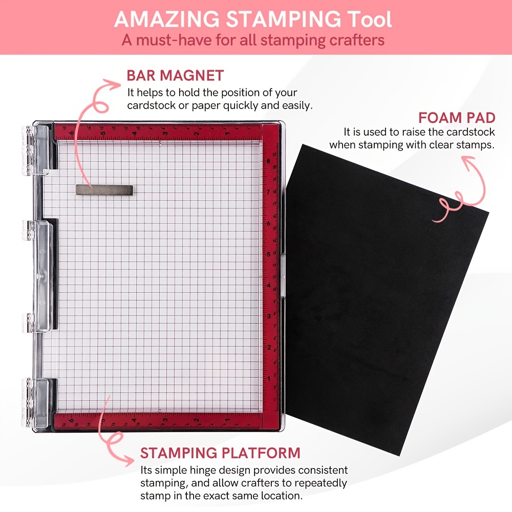 Stamping Platform Precision Stamping Tool To Make Stamp Easier Than Ever  When Crafting For Clear Stamps And Red Rubber Cling Stamps Craft Tools -  Temu Denmark