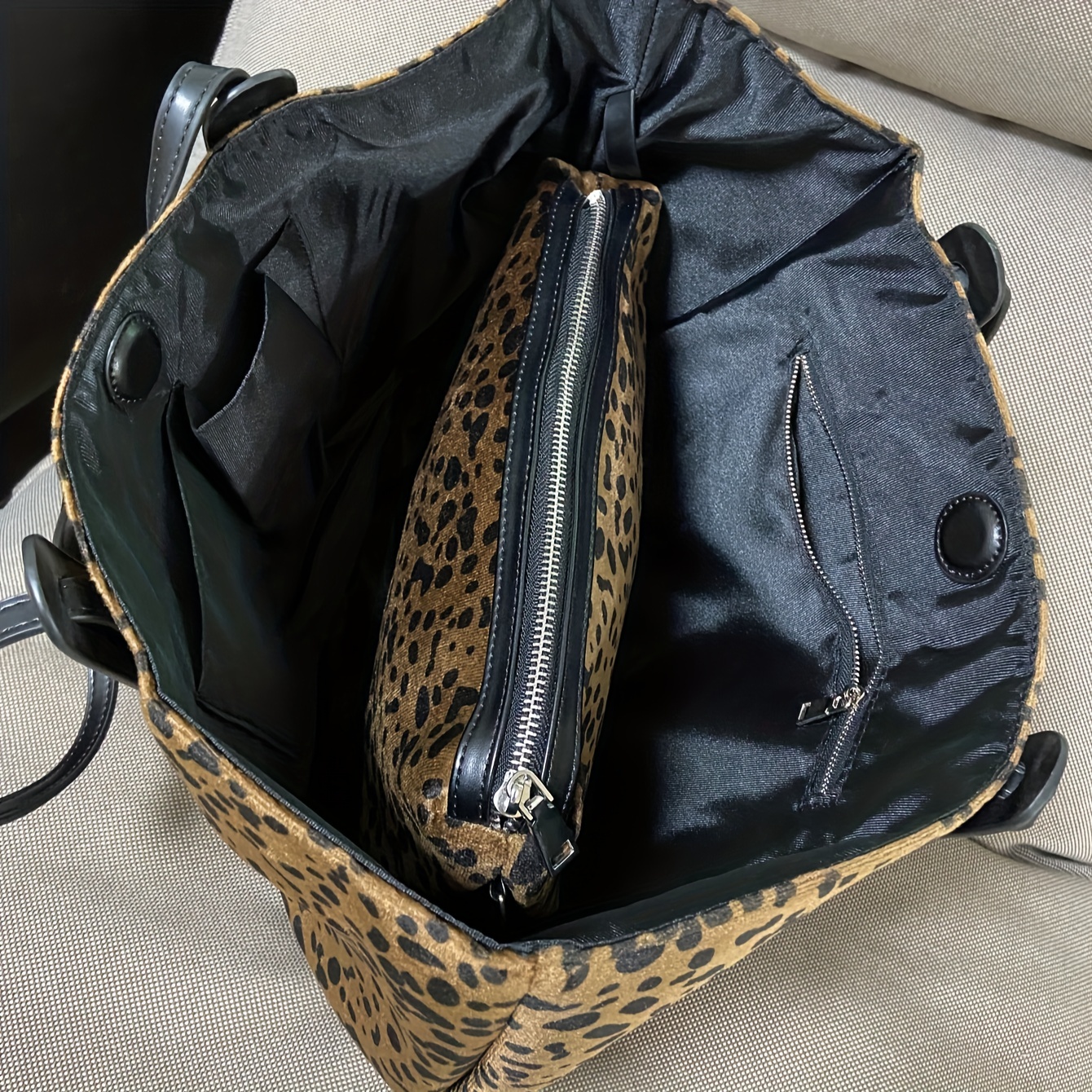 Fashion Leopard Print Tote Bag, Large Capacity Shoulder Bag, Women's Trendy  Handbag & Purse For Commute