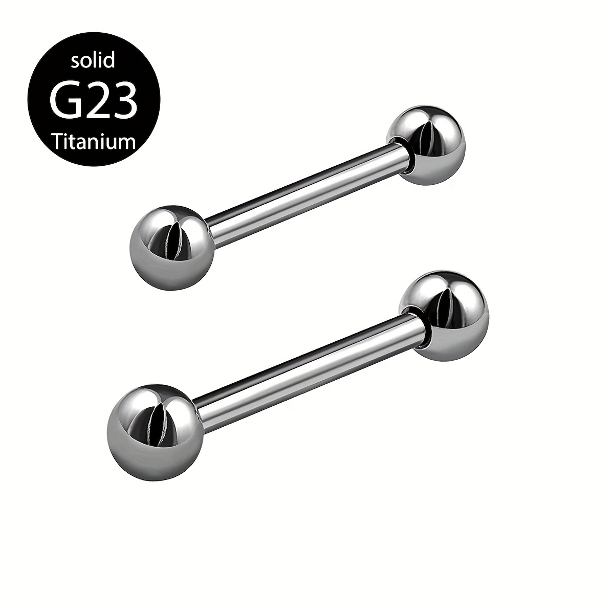 Titanium Steel Tongue Nail Inner Teeth Double Head Round Temu