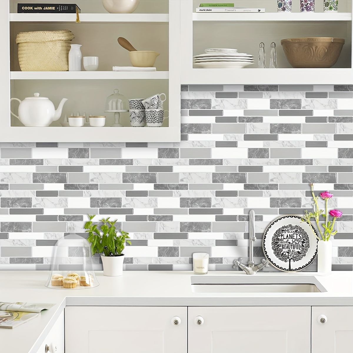 Azulejos Adhesivos Cocina Baño Estéreo Hexágono 3d