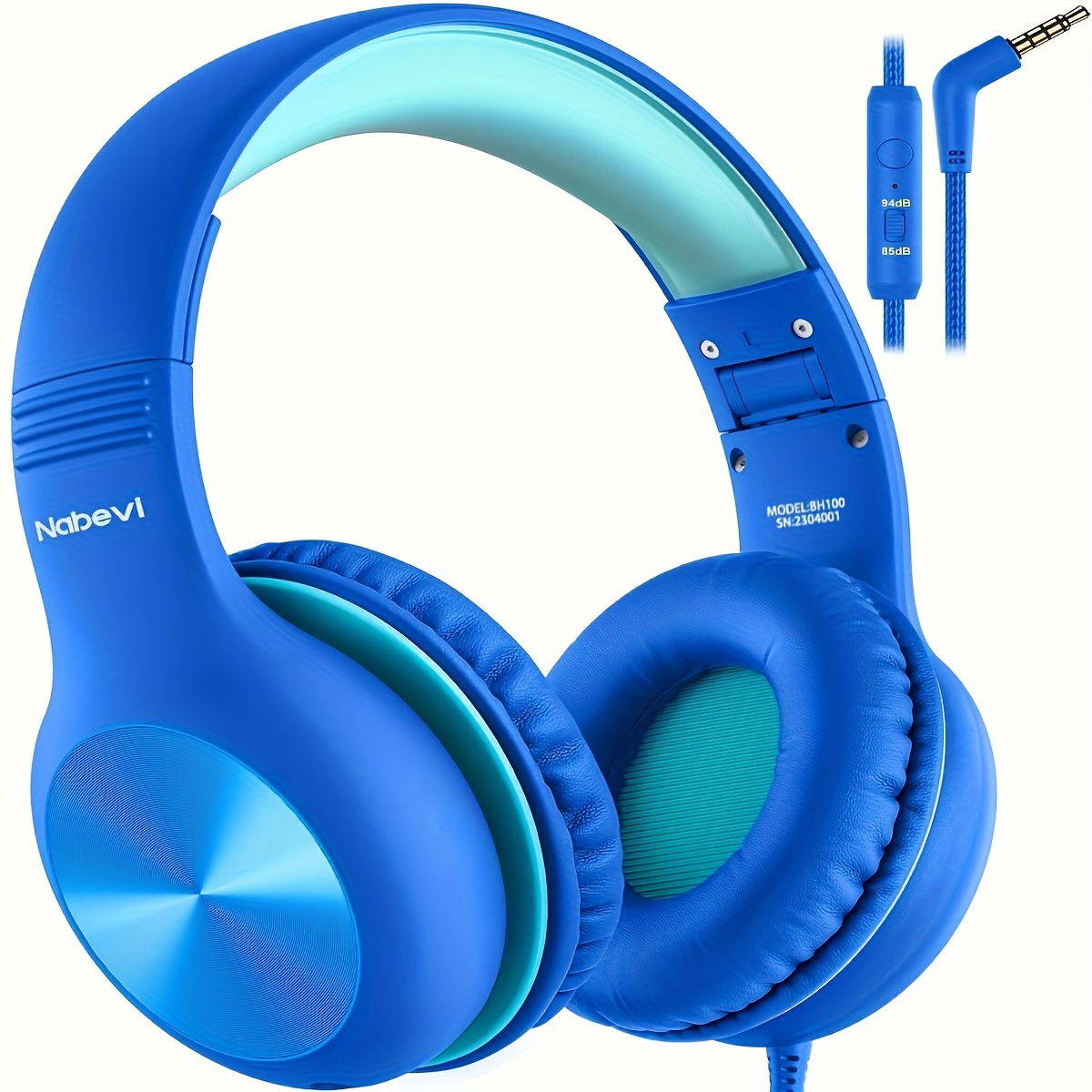 Kids Headphones Microphone Headphones Kids Boys Girls Safe Temu