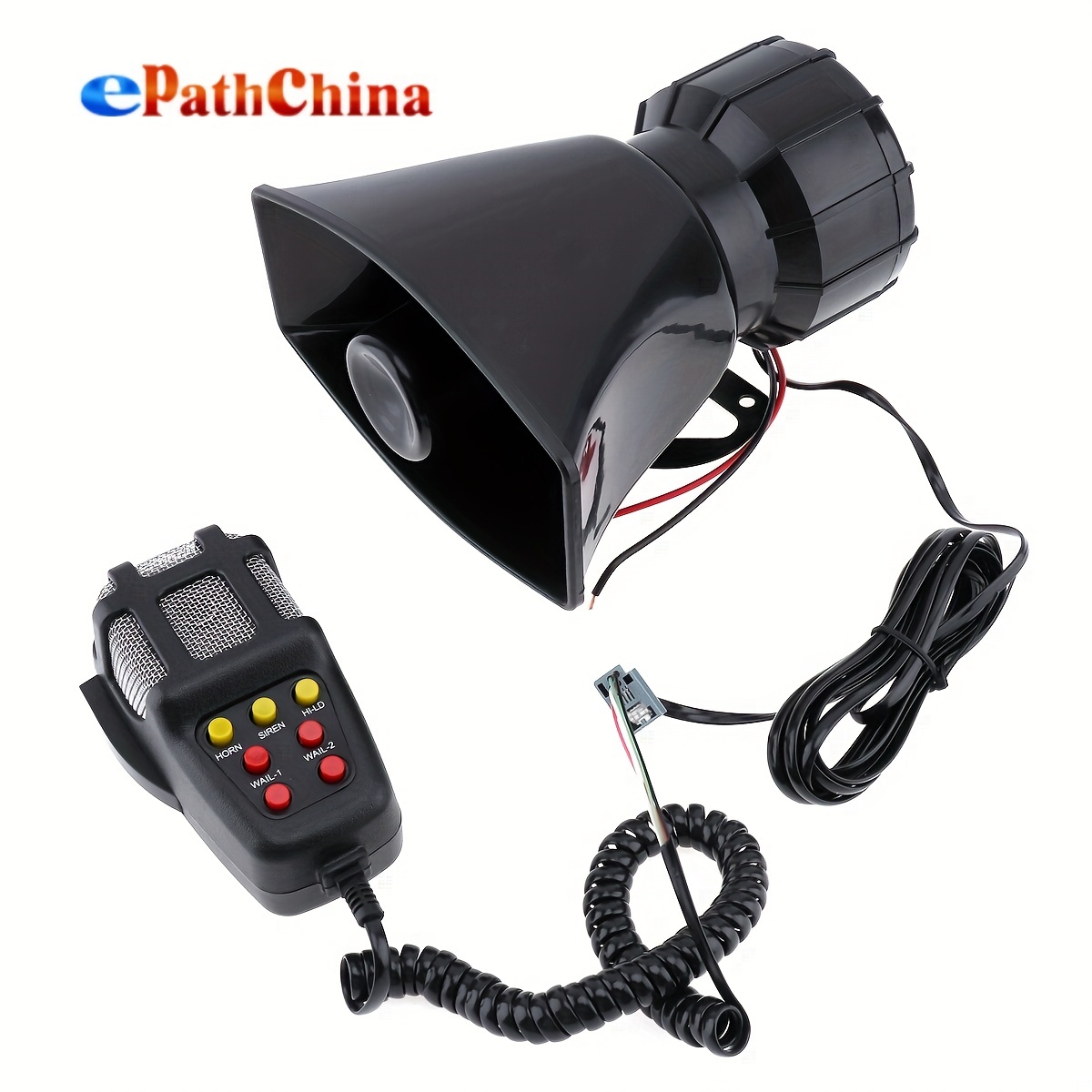 12v Police Siren Pa System With Handheld Microphone & Hands-free