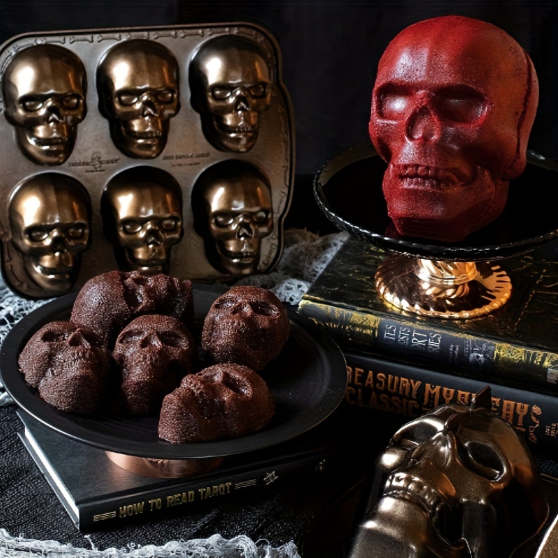 Silicone Skull Cake Pan - Perfect For Halloween Parties And Home Decor -  Clearance Weird Stuff - Vintage Baking Tools - Pirate Cake Tin - Summer And  Winter Bakeware - Temu