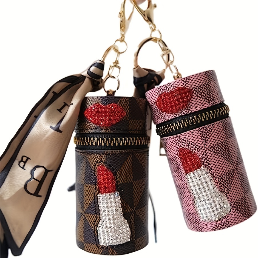 Mini Lipstick Holder Bag, Portable And Lightweight Bag For Women, Stylish  Keychain Bag With Tassel - Temu Italy
