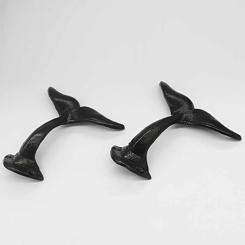 1pc Iron Whale Tail Hooks, Clothes Hook, Door Towel Hanger, Whale Tail Wall  Hooks For Bathroom, Decorative Wall Hook For Coat, Towel Hook For Wall