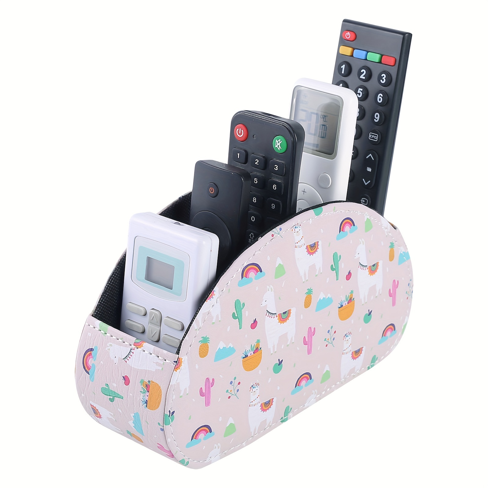 Téléphone en cuir / TV Boîte de rangement pour télécommande Support pour  organisateur de bureau à domicile - Multicolore