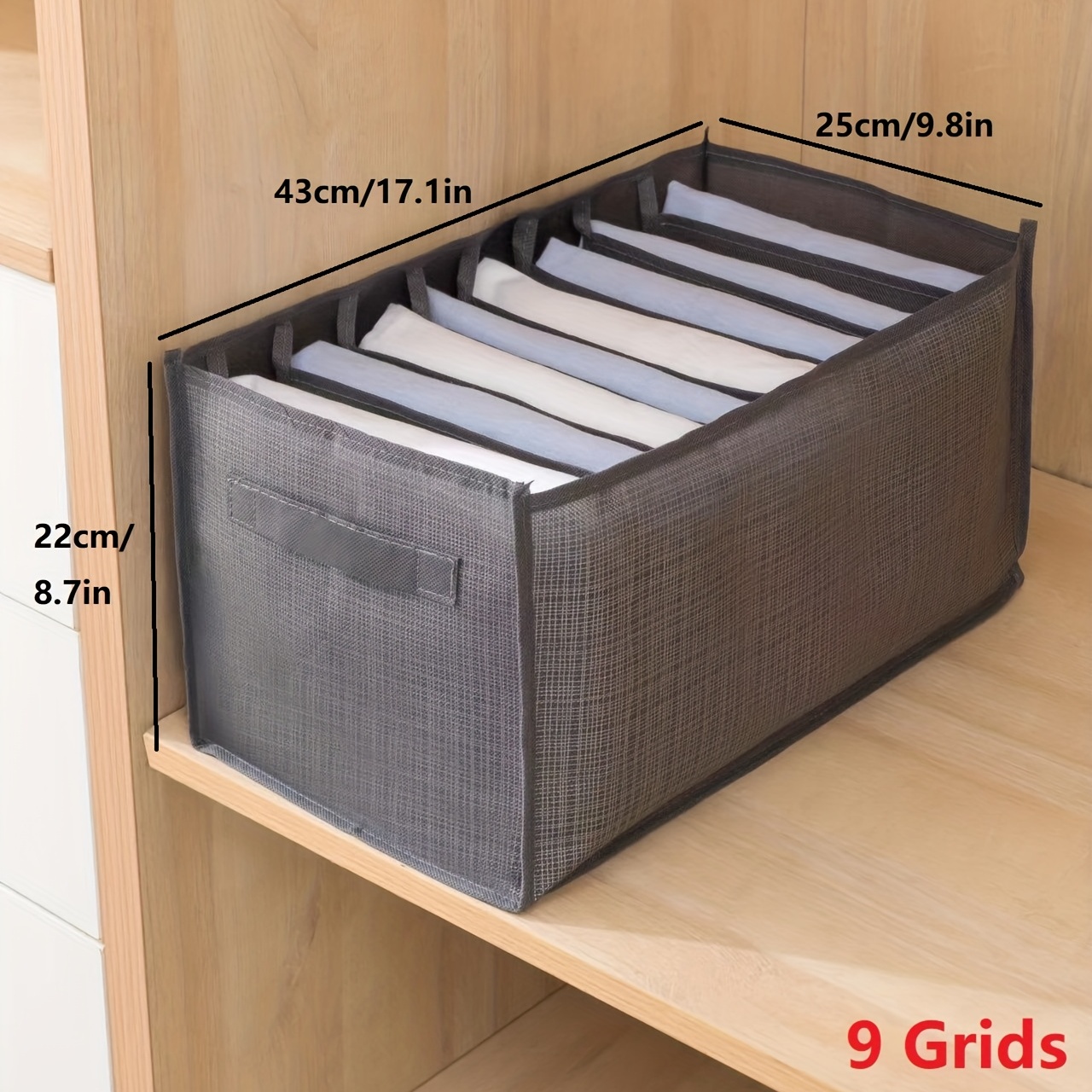 Wardrobe Multi-grid Clothes Organizer, Closet Drawer Style Storage Baskets, Clothing  Storage Bins, Perfect Clothes Compartment Storage Box For Bedroom Dorm Room  - Temu