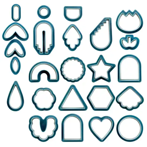 3pcs Hexagon Plastic Cutting Molds Polymer Clay Jewellery Earring
