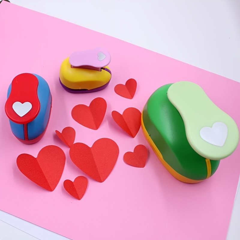Random Color Heart Punch Diy Craft Hole Puncher For - Temu