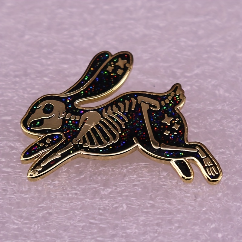 

Halloween Starry Sky Rabbit Bone Pin, Animal Trendy Brooch, Christmas Gift