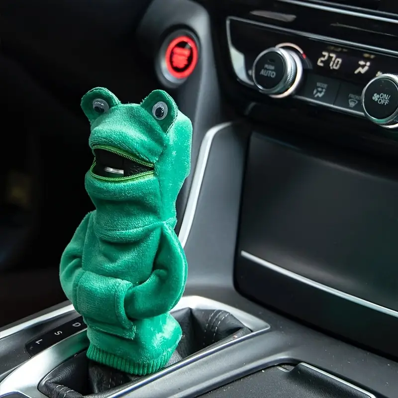1pc Green Frog Gear Shift Knob Hoodie Cover, Universal Car Shift Knob  Hoodie, Mini Hoodie for Car Shifter, Automotive Interior Cute Car  Accessories