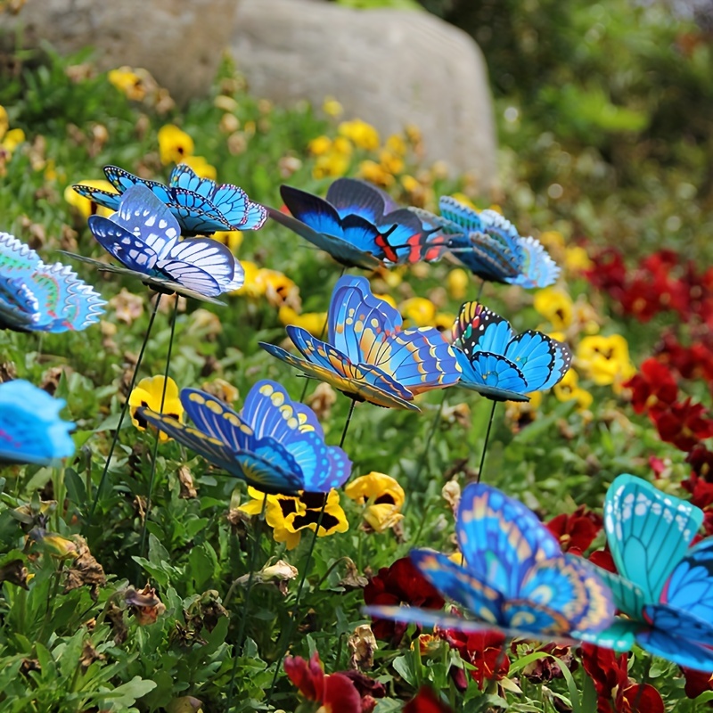 12pcs/set PVC Simulation Monarch Butterfly 3D Decoration Butterfly