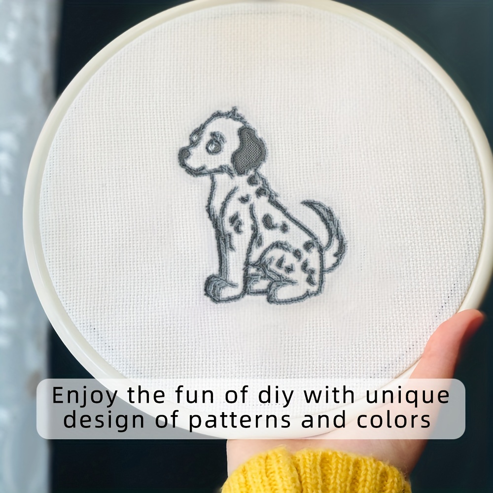  4 Sheet Embroidery Patterns, Water Soluble Hand Sewing  Stabilizers Stick and Stitch Embroidery Stabilizers with Animal Patterns  for Hand Sewing Beginners