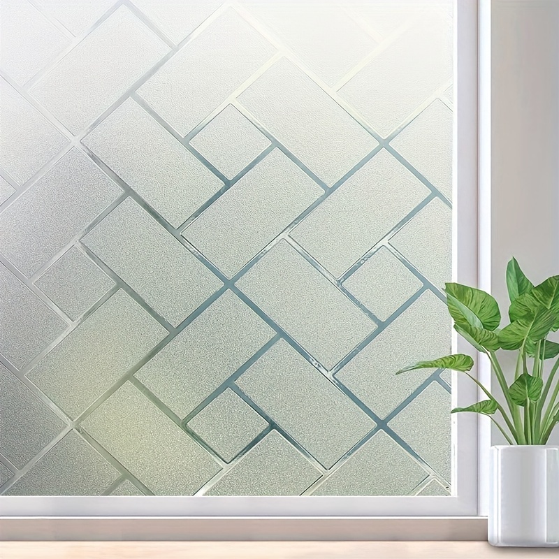 Frosted Black Lattice Window Film Static Cling Window - Temu