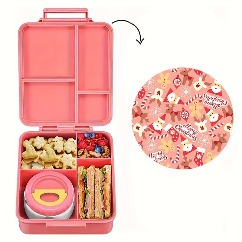 Bento Lunch Box For Kids With Soup, Leakproof Lunch Containers, 4- compartment Bento Box, Food Jar And Lunch Bag, Bpa Free, Christmas  Halloween Gift - Temu