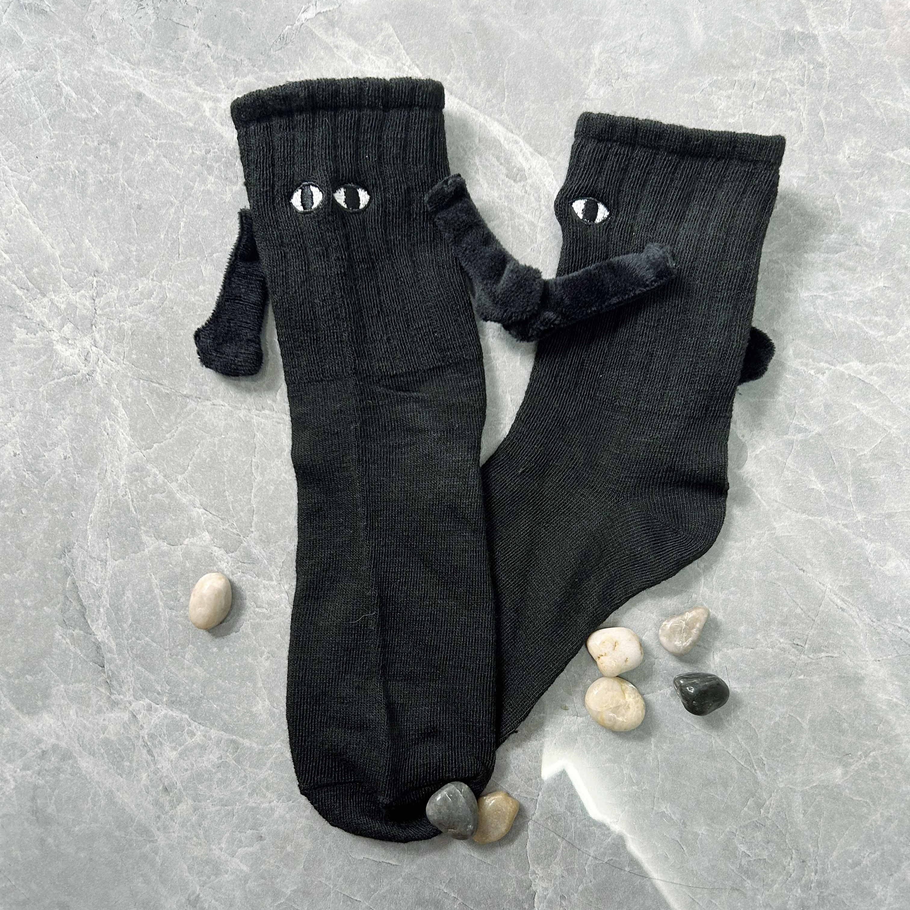 1/2piars Couple Creative Funny Socks Magnetic Hand Holding - Temu Poland