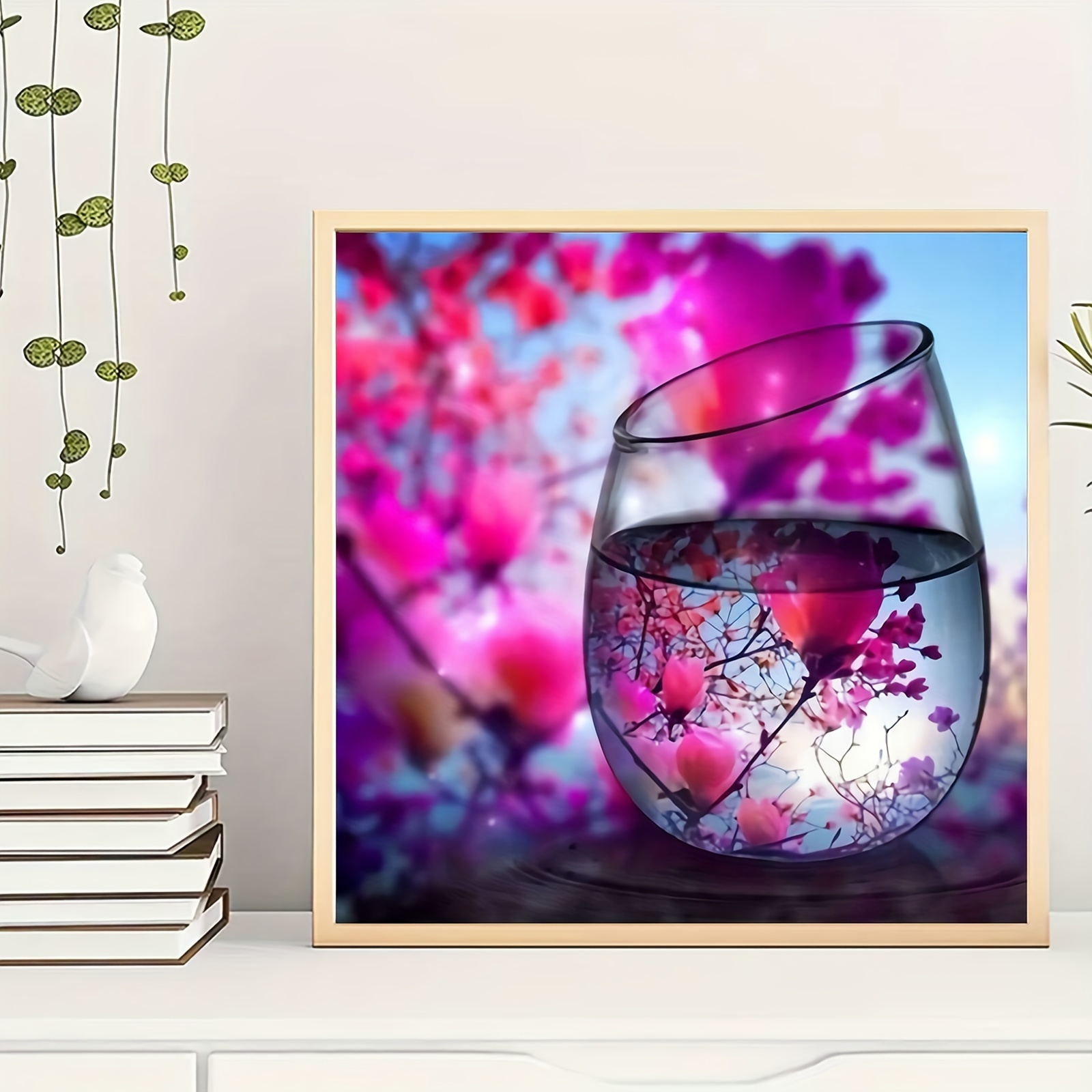 how to DIY Floral Painted Glass Cup Set