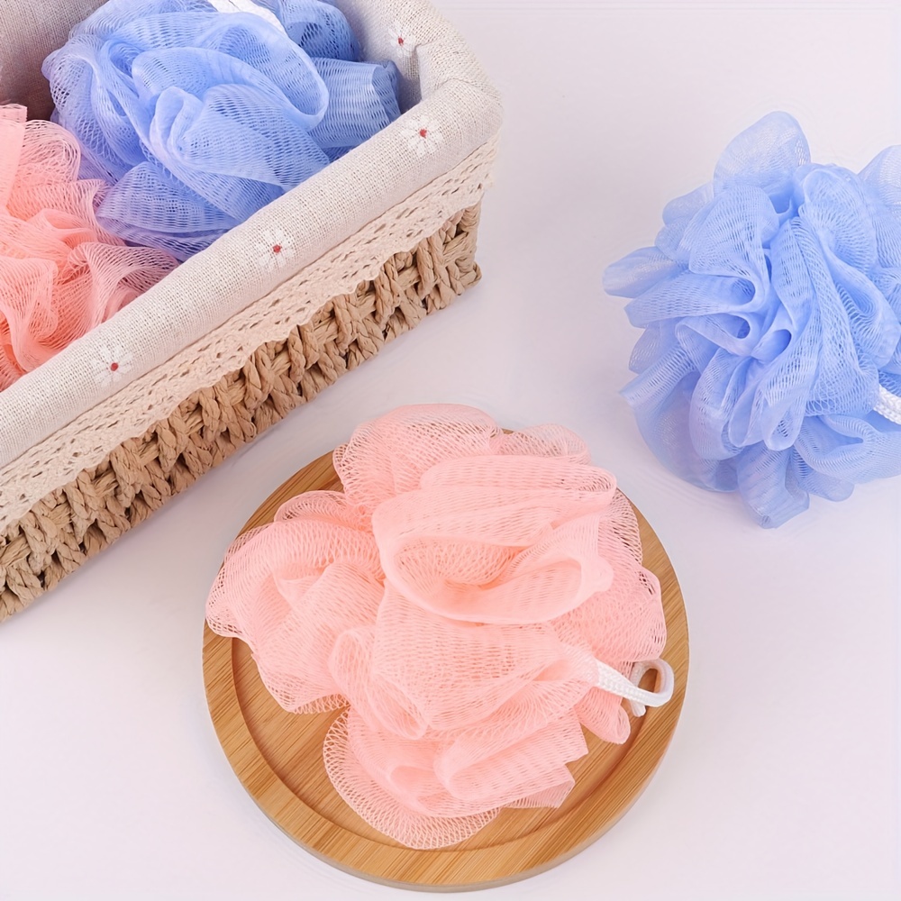 Esponja de baño suave para ducha, esponja de lavado de piel corporal,  esponja de limpieza colorida de panal de abeja para bebés, mujeres y  hombres
