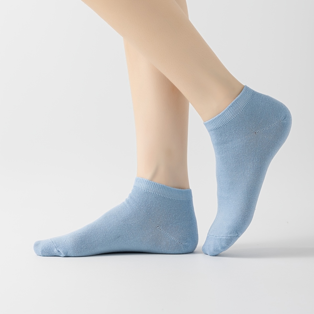12 pares de calcetines de tobillo para mujer, corte bajo, talla 6-8,  deportivos, color blanco, Blanco