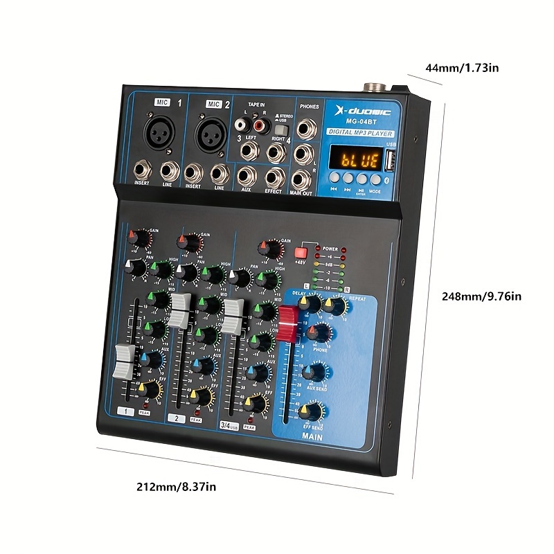 Table de mixage audio professionnelle petite table de mixage portable pour  l'enregistrement de la barre d'ordinateur karaoké
