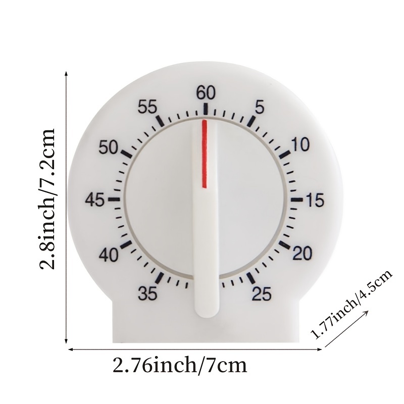 1pc kitchen timer 60 minutes mechanical timer reminder alarm clock sleep office stopwatch details 2
