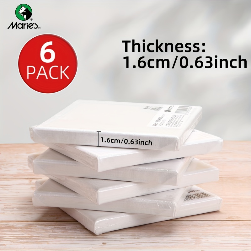 Artist Thick Stretched Blank Canvas 6X6 15 X 15cm Canvases Bulk
